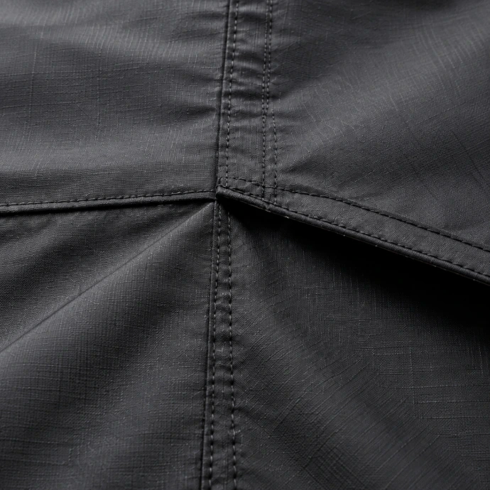Reinforced double stitching detail on TOURKA Oxford cloth tent fabric