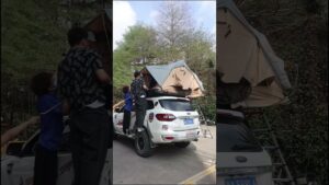 Roof top tent setup and features video