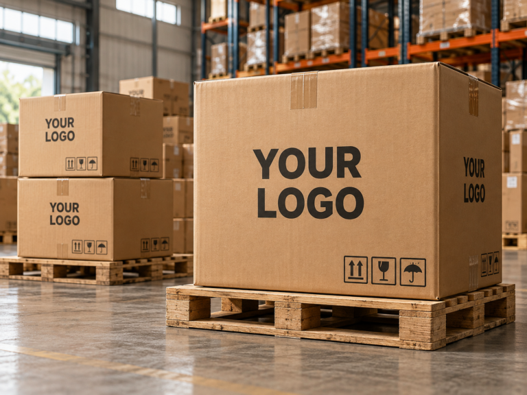 Branded shipping cartons and protective packaging for OEM camping equipment